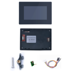 Nextion NX4827P043-011R-Y Display HMI 4,3 polegadas, tela touch resistiva com carca&ccedil;a protetora