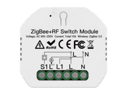 M&oacute;dulo Rel&eacute; Smart 1 Canal Tuya Zigbee RF 3.0 Zero Fire - Imagem 1