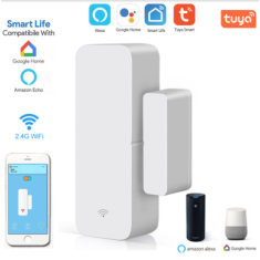 Sensor Magn&eacute;tico Wi‑Fi Tuya Branco