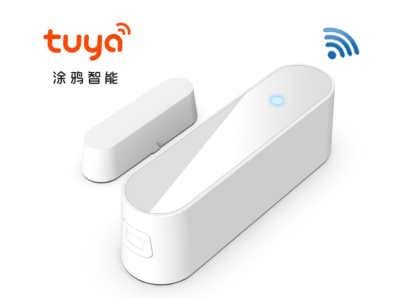 Sensor magn&eacute;tico WiFi Tuya branco - Imagem 1