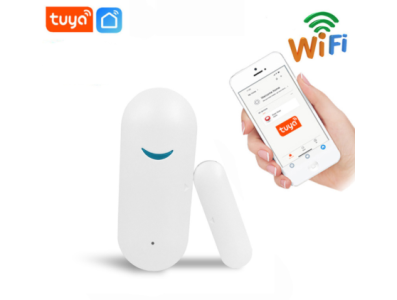 Sensor Magn&eacute;tico WiFi Branco Tuya - Imagem 1