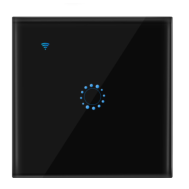 Tuya Wi‑Fi Interruptor Inteligente Touch 1 Canal Tipo 86 Plug EU Preto