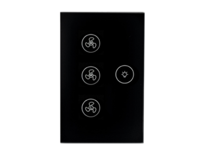Luzes para ventilador WiFi Tuya Preto - Imagem 1