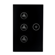 Luzes para ventilador WiFi Tuya Preto