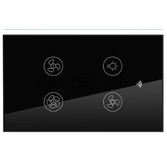 Luzes Wi‑Fi para ventilador Tuya preto