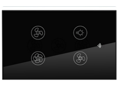Luzes Wi‑Fi para ventilador Tuya preto - Imagem 1