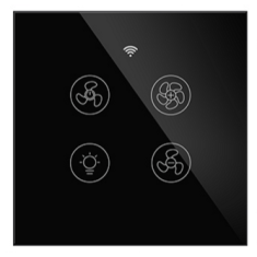 Luzes para ventilador Wi‑Fi Tuya Preto, Ecossistema Tuya