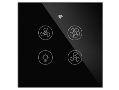 Luzes para ventilador Wi‑Fi Tuya Preto, Ecossistema Tuya - Imagem 1