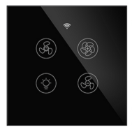 Luzes para ventilador Wi‑Fi Tuya Preto, Ecossistema Tuya