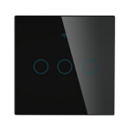 Smart Touch preto com WiFi e RF433, Ecossistema Tuya