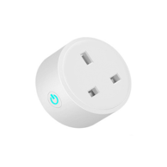 Tomada inteligente Wi‑Fi Plug UK compat&iacute;vel com Ecossistema Tuya, com temporizador, controle remoto e controle por voz