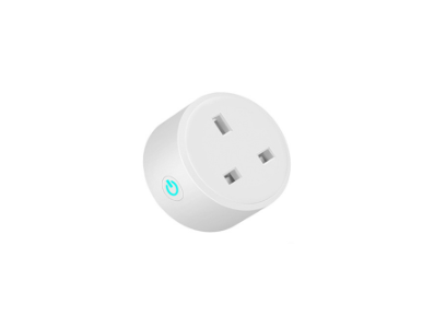 Tomada inteligente Wi‑Fi Plug UK compat&iacute;vel com Ecossistema Tuya, com temporizador, controle remoto e controle por voz - Imagem 1