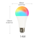 L&acirc;mpada Smart Tuya 14W 220-240V WiFi, Ecossistema Tuya - Thumb - 1