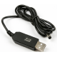 Cabo booster USB 1 m, conversor 5 V 2 A para 12 V 1 A, conector DC 5,5 x 2,1 mm, sem LED - Thumb - 6