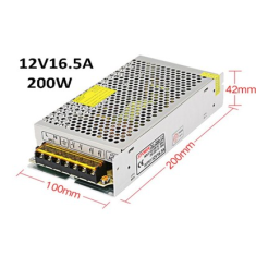 Fonte de Alimenta&ccedil;&atilde;o 12V 200W 16,5A Alta Qualidade