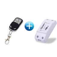Sonoff RF Interruptor On/Off WiFi 10A, controle m&oacute;vel e por voz (Siri), compat&iacute;vel com 433MHz