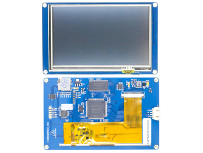 Nextion NX8048T050 M&oacute;dulo HMI kernel, tela resistiva sens&iacute;vel ao toque 5 polegadas - Imagem 7