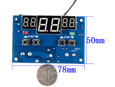 Termostato Digital Inteligente DC12V Controlador de Temperatura com Sensor NTC - Imagem 1