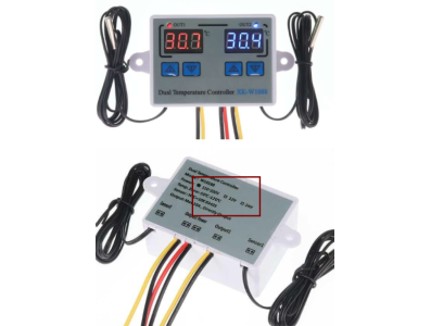 XK-W1088 Controlador de Temperatura Digital Duplo DC24V 240W, Shield para Arduino - Imagem 1
