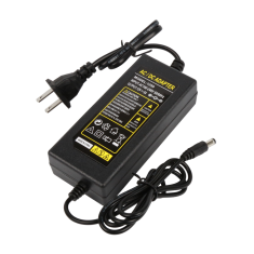 Fonte de alimenta&ccedil;&atilde;o 12V 5A 60W com luz, sa&iacute;da de dois fios e plugue EUA