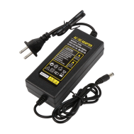 Fonte de alimenta&ccedil;&atilde;o 12V 5A 60W com luz, sa&iacute;da de dois fios e plugue EUA