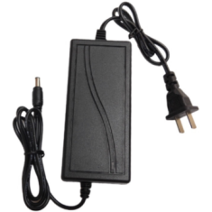 Adaptador de alimenta&ccedil;&atilde;o integrado 12V 6A 72W com plugue US, fios duplos e indicador luminoso