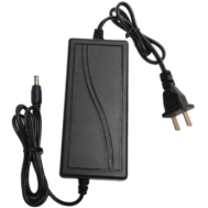 Adaptador de alimenta&ccedil;&atilde;o integrado 12V 6A 72W com plugue US, fios duplos e indicador luminoso