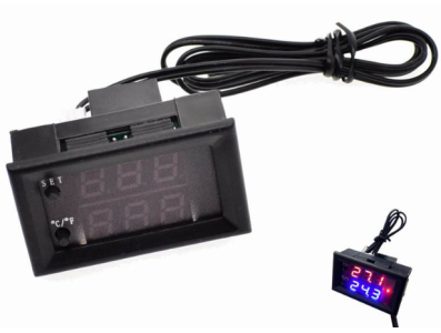 W1209WK Termostato digital e regulador de temperatura com LED, DC 12V - Imagem 1