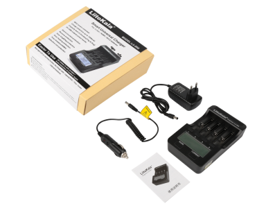 LiitoKala Lii-500 Carregador Multifuncional para 18650 e 26650 com Sa&iacute;da USB 5V, Display LCD Grande, Plug UE - Imagem 1