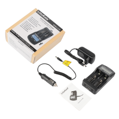 LiitoKala Lii-300 Carregador de Baterias 18650 26650 14500 10440 17500 e AA/AAA 1,2V, Teste de Capacidade, Sa&iacute;da USB 5V, Display