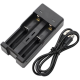 Carregador USB inteligente 5V para baterias 18650, 16340, 14500, 10440, 21700, AA e AAA - Thumb - 1