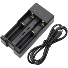 Carregador USB inteligente 5V para baterias 18650, 16340, 14500, 10440, 21700, AA e AAA