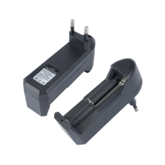 Carregador inteligente universal 1 canal para baterias Li-ion 18650/16340 com plug UE