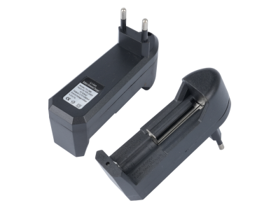Carregador inteligente universal 1 canal para baterias Li-ion 18650/16340 com plug UE - Imagem 1