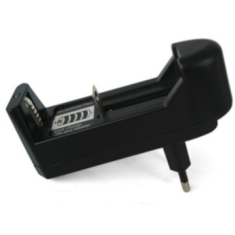 Carregador inteligente universal 1 canal Li‑ion para baterias 18650/16340 com plugue EUA