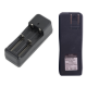 Carregador inteligente de 2 canais com plug padr&atilde;o EUA para baterias Li-ion 18650 recarreg&aacute;veis compat&iacute;vel com 14500 e 16340 - Thumb - 1