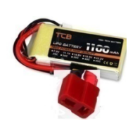 Bateria DC de l&iacute;tio TCB 7,4 V 1100 mAh 25C amarela