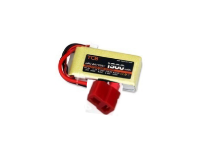 Bateria de l&iacute;tio TCB 11,1V 1300mAh 25C Amarela - Imagem 1