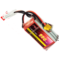 Bateria LiPo 2S 7,4V 850mAh 25C vermelha