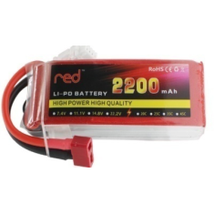 Bateria LiPo RED 2200mAh 2S (7,4V) 25C, alta pot&ecirc;ncia e qualidade