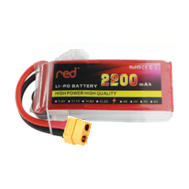 Bateria LiPo RED 2200 mAh 2S (7,4 V) 35C