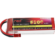 Bateria LiPo RED 5200mAh 2S 7,4V 35C
