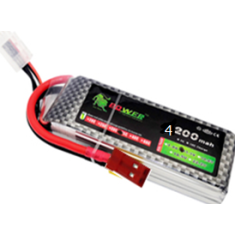 Bateria LiPo Lion 3S 11,1 V 4200 mAh 35C, alta pot&ecirc;ncia e qualidade
