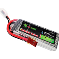 Bateria LiPo Lion 3S 11,1 V 4200 mAh 35C, alta pot&ecirc;ncia e qualidade
