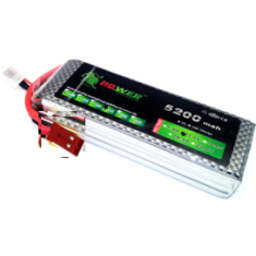 Bateria LiPo Lion 3S 11,1V 5200 mAh 35C, alta pot&ecirc;ncia e qualidade