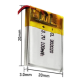 Bateria recarreg&aacute;vel de l&iacute;tio 3,7 V 100 mAh modelo 302020 - Thumb - 1