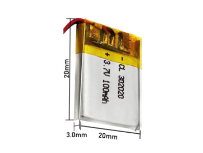 Bateria recarreg&aacute;vel de l&iacute;tio 3,7 V 100 mAh modelo 302020 - Imagem 1
