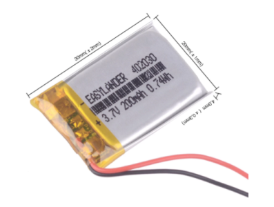 402030 Bateria recarreg&aacute;vel de l&iacute;tio 3,7 V 200 mAh - Imagem 1