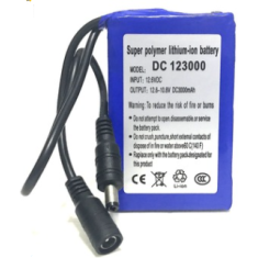 DC123000 Bateria recarreg&aacute;vel de pol&iacute;mero de l&iacute;tio soft-pack 12 V 3000 mAh