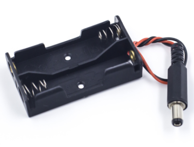 Porta pilhas 2 x AA sem tampa com conector DC - Imagem 6